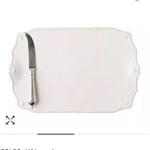 Juliska - NWOB Berry & Thread 15" Serving Board Platter with Knife -